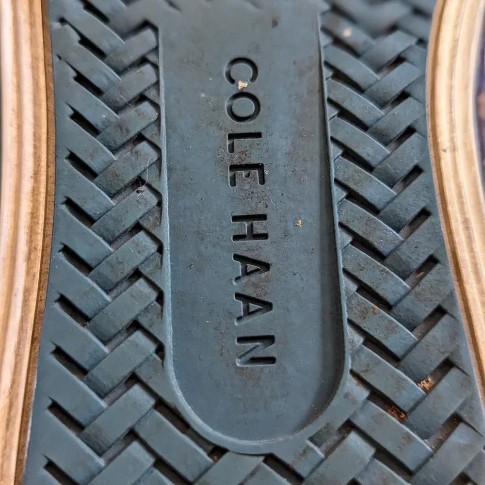 Cole Haan mens C13806 Joshua wingtip blue suede Oxford shoes